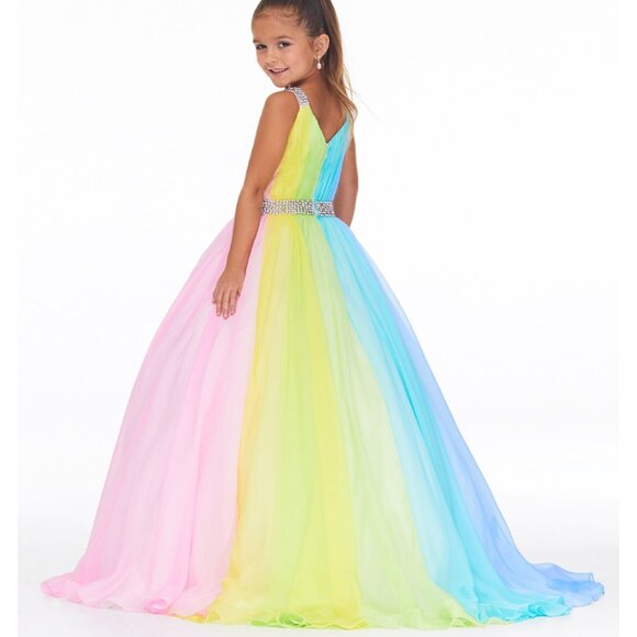 Ashley Lauren size 10 Rainbow Pageant Gown/Dress - Picture 4 of 4